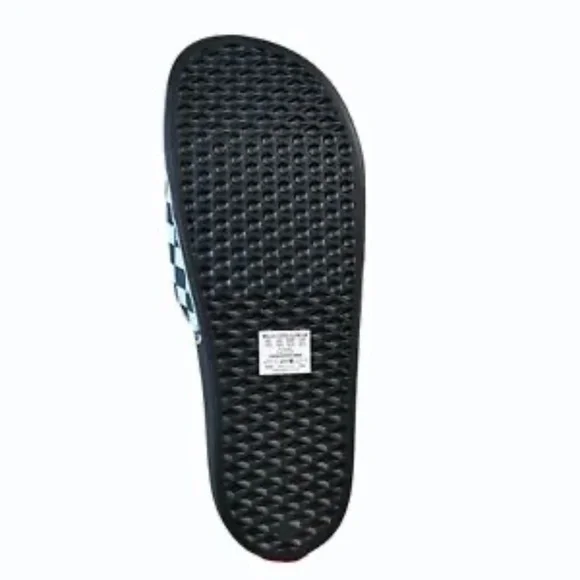 Vans Checkerboard‎ La Costa Mens Black White Slides Size 13 Sandals - Picture 7 of 9